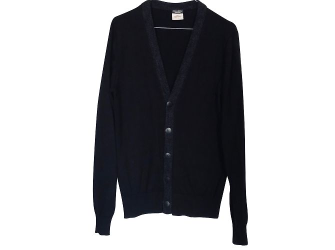 Strickjacke Chanel Schwarz Grau Wolle