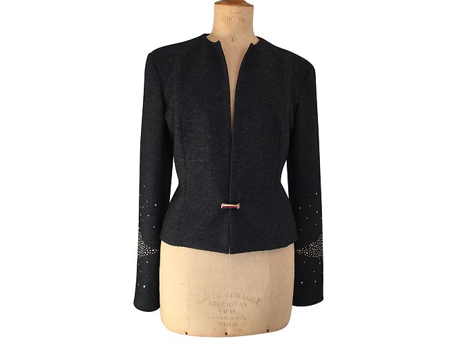 Angelo Tarlazzi Spencer Jacket Grey Wool