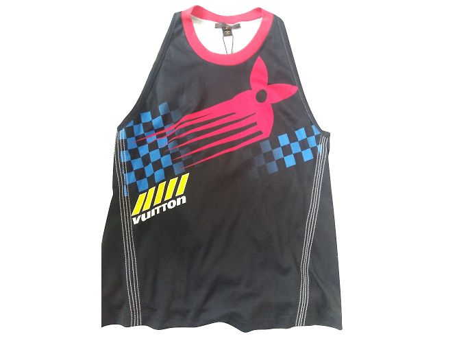 Regata Louis Vuitton Preta de Algodão S Preto