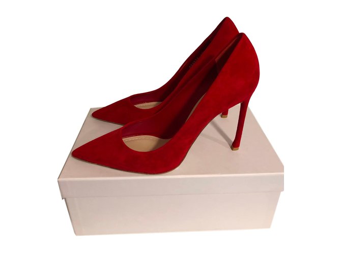 Christian Dior Red pump Heels Suede Red 