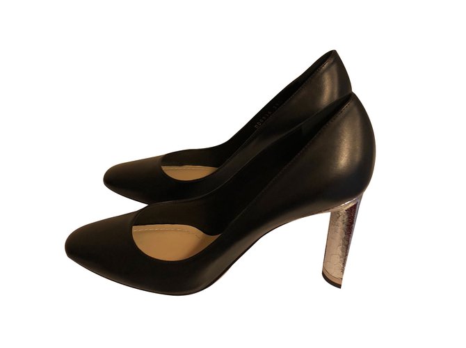 Christian Dior Heels Black Leather  ref.88620