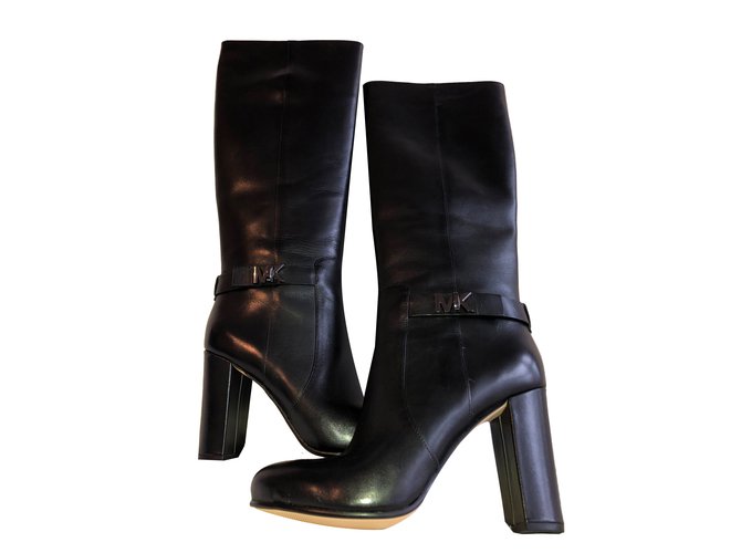 Michael Kors Bottes Cuir vernis Noir  ref.88634