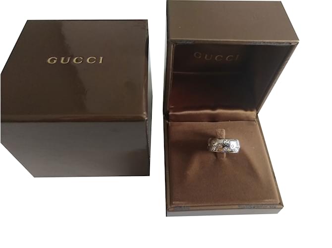 Gucci ICONA Argento Oro bianco  ref.88678