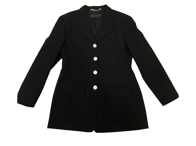 Gucci Blazer/ suit jacket Black Wool  ref.88679
