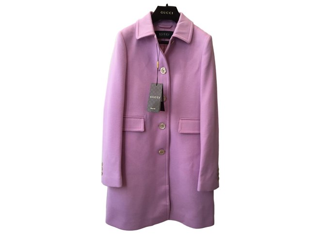Gucci Coats, Outerwear Pink Wool  ref.88730