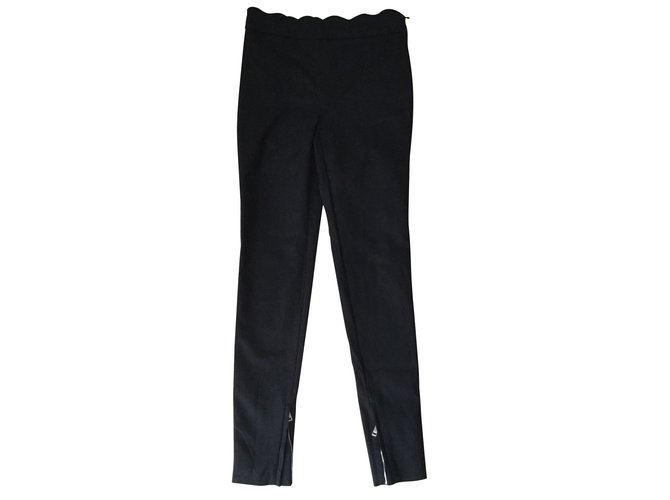 Gucci Pantalons, leggings Coton Noir  ref.88786