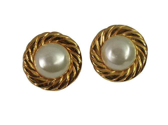 Chanel Earrings Golden Metal  ref.88819
