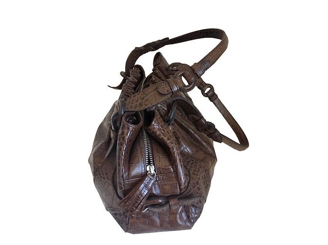 Bolso Le Tanneur Chocolate de charol