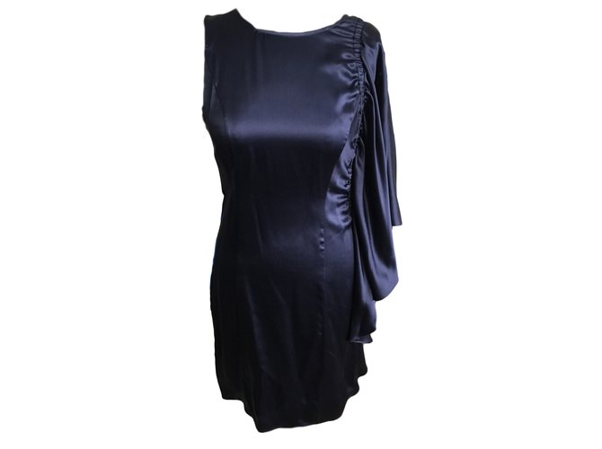 Les Petites Silk dress Blue  ref.88901