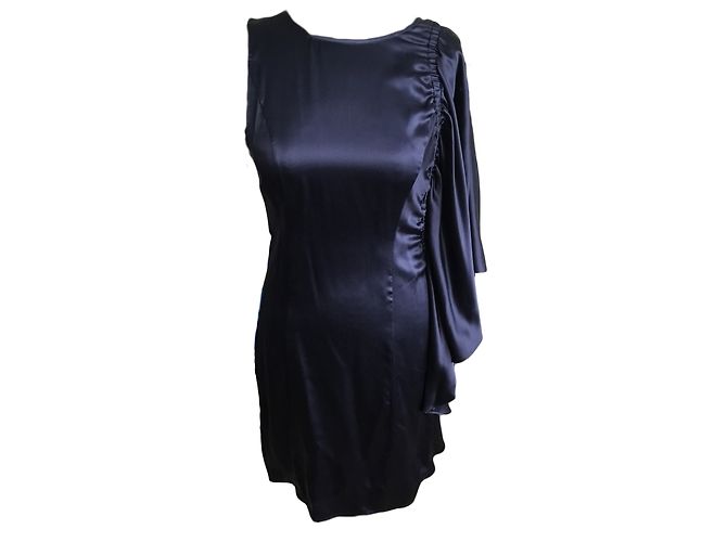 Vestito in seta blu Les Petites Taglia 38