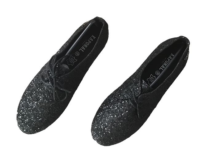 Autre Marque Kaporal sequined derbies black