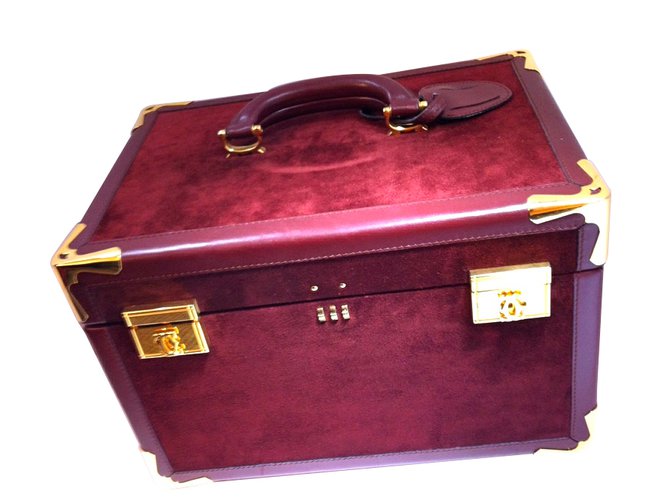 Vanity CARTIER Bordeaux Couro  ref.88941