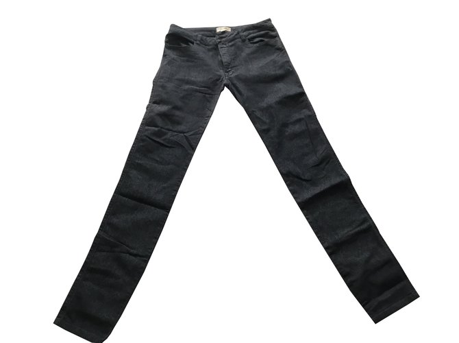 Bel Air bei pantaloni ad aria nero stampato grigio pitone taglia 40  ref.88955