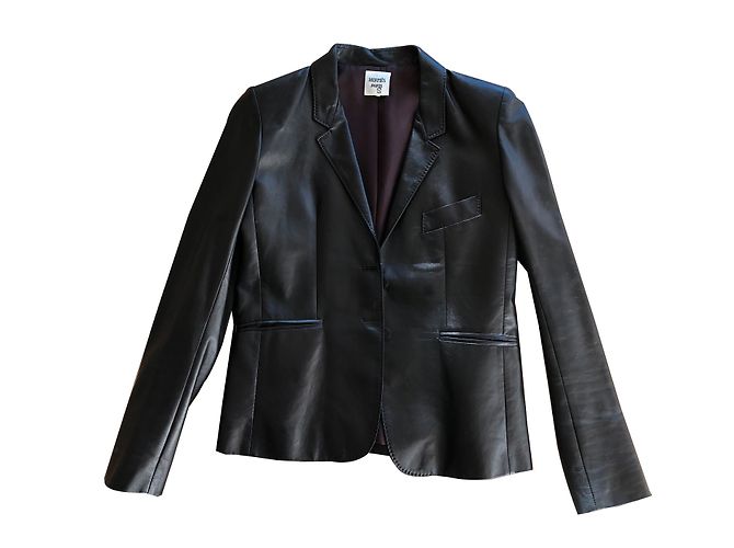 Hermès Giacca nera Nero Pelle