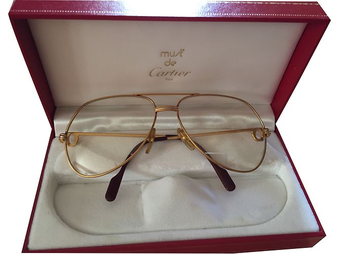 Cartier Occhiali da sole modello pilota D'oro