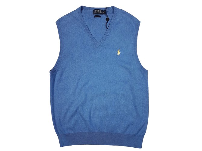 Polo Ralph Lauren Sweaters Blue Cotton  ref.89035
