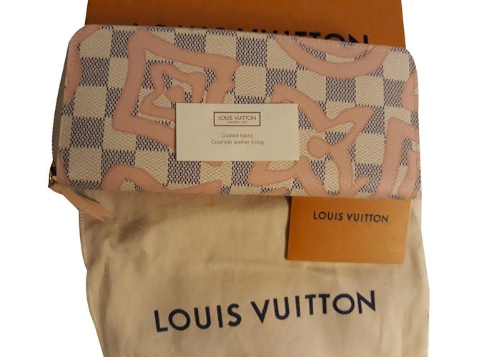 Louis Vuitton PORTFÓLIO ZIPPY "Tahitian Damier Azur" Lona  ref.89054