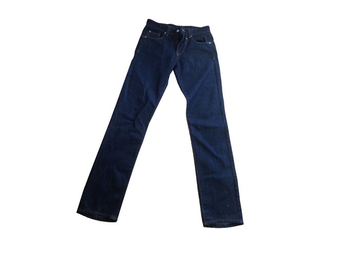 Calvin Klein Pantalons Coton Bleu Marine  ref.89060