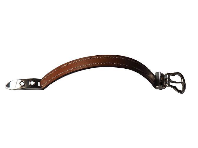 Hermès JAVA Armband aus braunem Kalbsleder Hellbraun