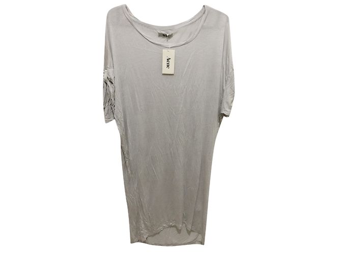 Vestido Acne Zenit Gris Dolphin de Seda y Viscosa