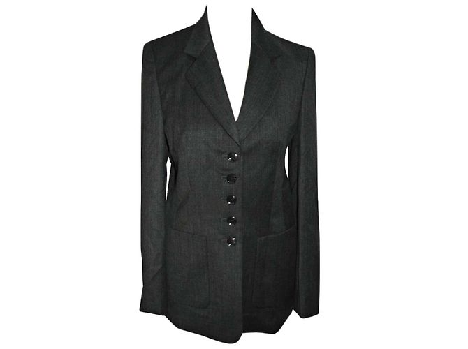 Escada wool blazer dark grey