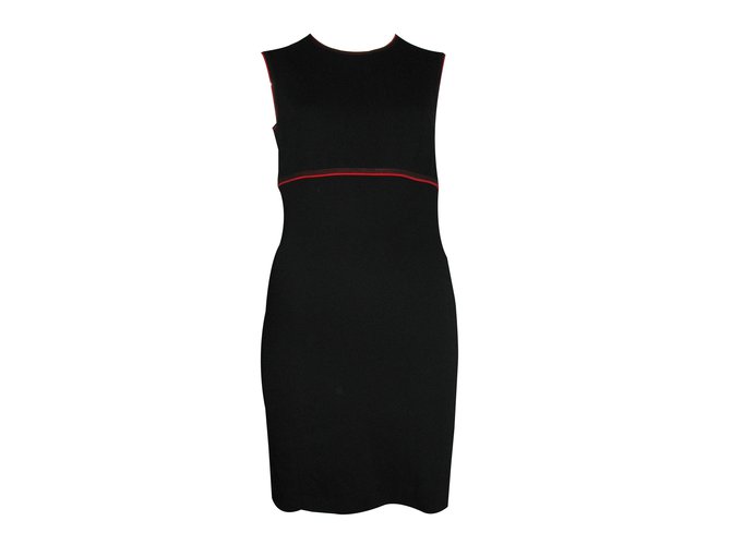 Escada Margaretha Ley collection dress Black Red Wool  ref.89127