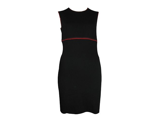 Escada Margaretha Ley Kollektion Kleid Schwarz Rot