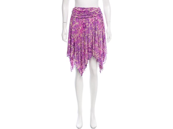 Diane Von Furstenberg DvF asymmetrischer Elma-Rock Pink Mehrfarben