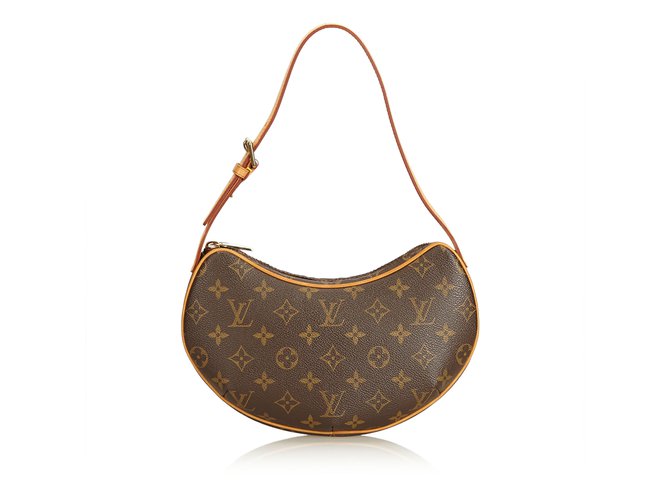Louis Vuitton Monogram Croissant MM Brown Leather Cloth ref.89273 - Joli  Closet