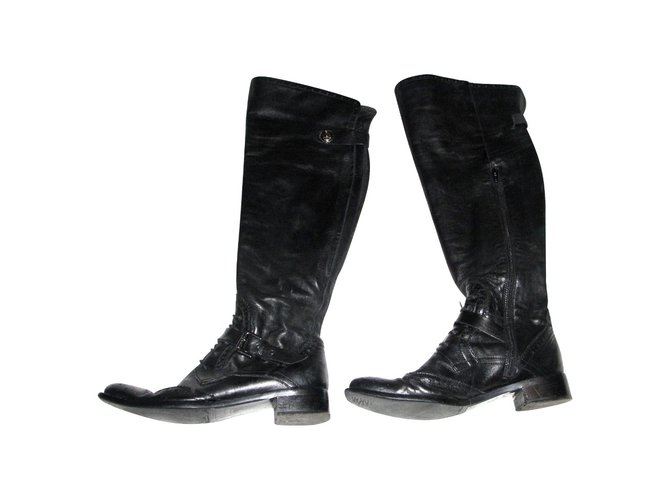 Russell & Bromley Overknee or Chevalier boots Black Leather  ref.89362