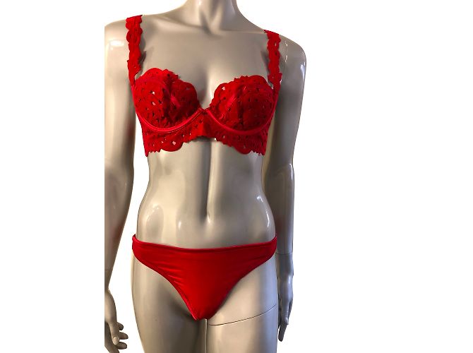 Autre Marque Set Intimo Rosso Ravage Top e Tanga 85B