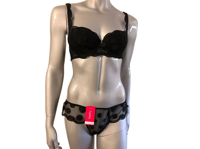 Autre Marque Lejaby BH und String Set Schwarz