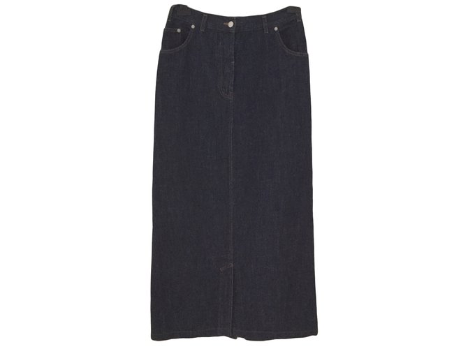 Dries Van Noten Skirts Blue Cotton  ref.89386