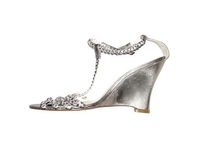 Whistles Silberne Abend Sandalen