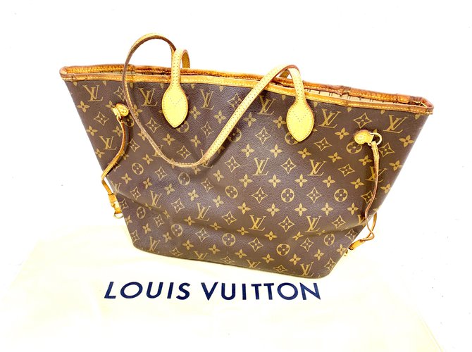 Sacs à main Louis Vuitton MONOGRAMME NEVERFULL MM Cuir Marron ref.89434 - Joli Closet