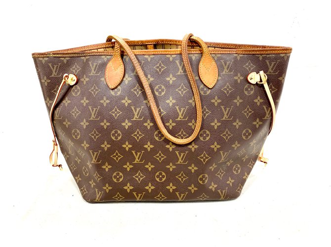 Louis Vuitton NEVERFULL MM MONOGRAM Brown Leather  ref.89438