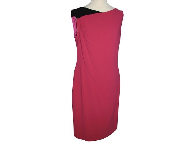 Escada Kleid in Pink und Schwarz Rot