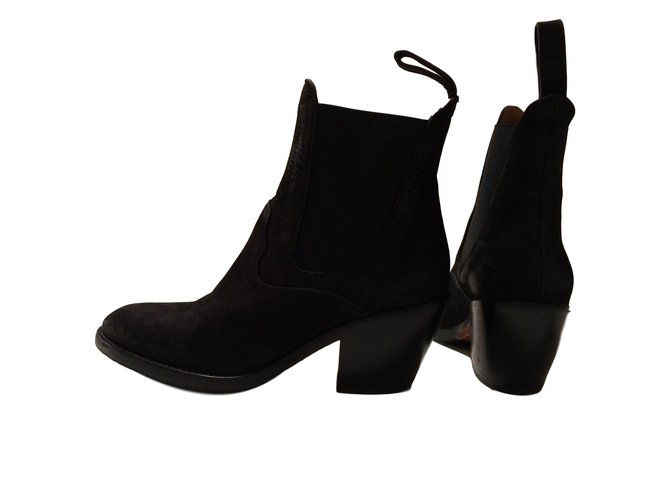 Chloé Ankle boots Black Deerskin  ref.89480