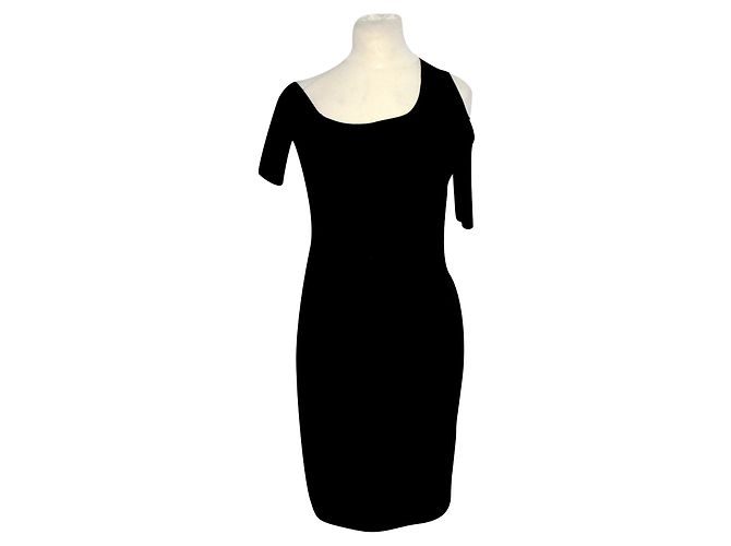 Helmut Helmut Lang Helmut Lang Bodycon Kleid Cold Shoulder Schwarz