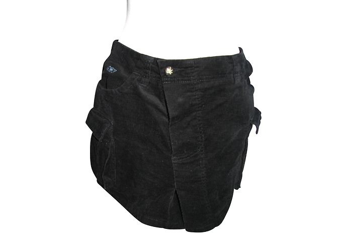 Minifalda de pana negra estilo combat Zadig & Voltaire Negro