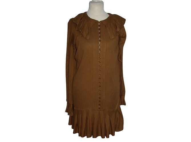 Marc by Marc Jacobs Seidenkleid Cognac