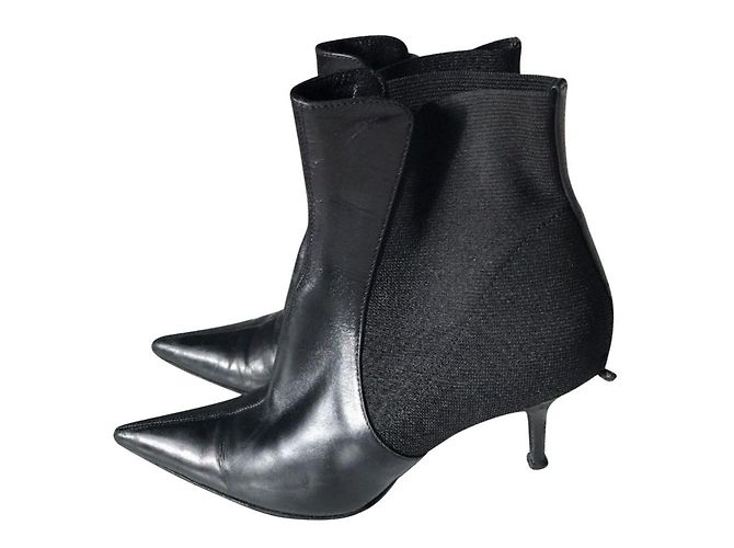 Dolce & Gabbana Stiefeletten Leder Schwarz