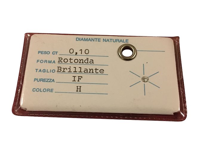 Autre Marque Brincos de ouro branco e diamante natural