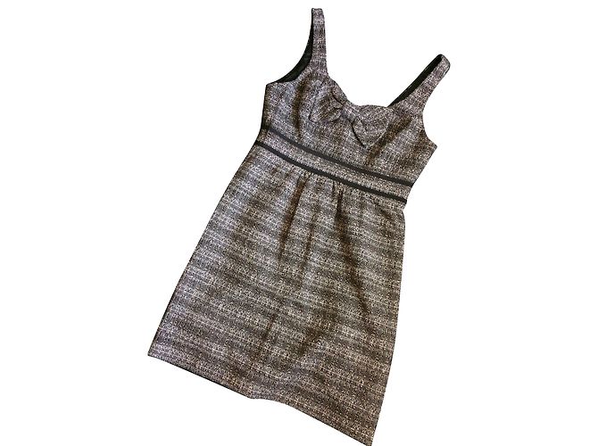 Tibi Tweet vestido en blanco y negro