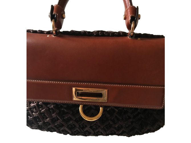 Salvatore Ferragamo Handbags Brown Leather  ref.89615