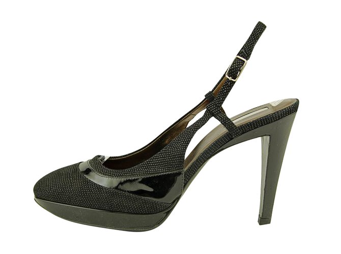 Calvin Klein Donna Slingback pumps Grey Leather  ref.89620