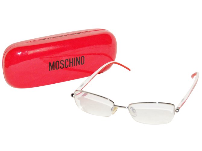 Moschino Brillenfassungen Weiß Rot  ref.89648