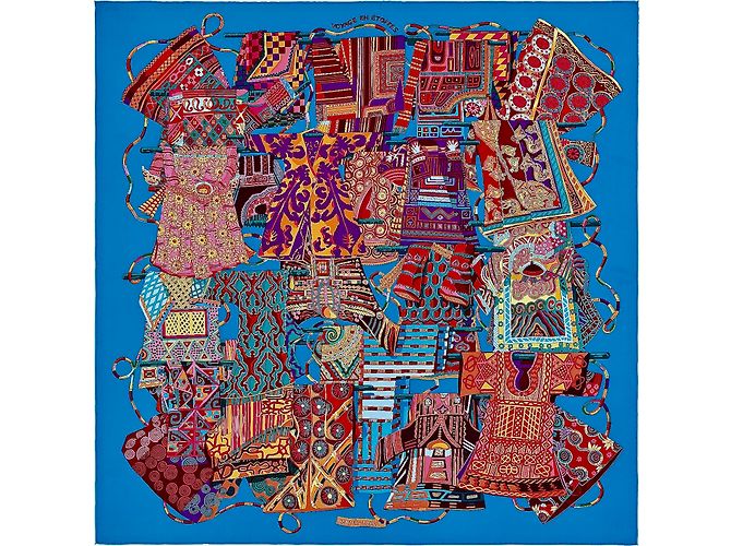 Hermès VIAGGIO in TESSUTI Multicolore Seta