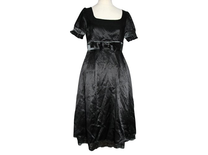 Marc by Marc Jacobs Silk dress with lace Black  ref.89709