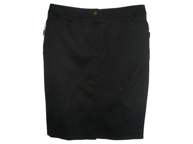 Escada Pencil skirt Black Cotton  ref.89714
